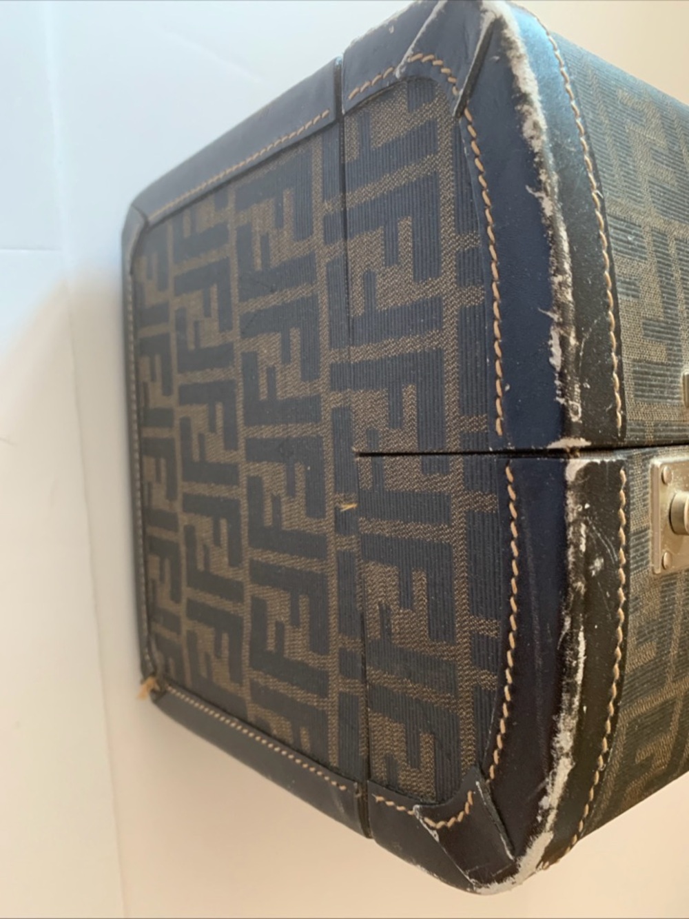 Fendi Brown Monogram Travel Case with Leather Trim - Picture 7 of 13